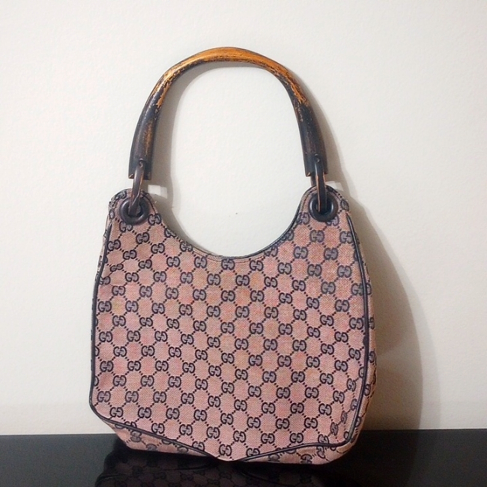 Gucci vintage dusty pink/blk shoulder bag - Picture 1 of 10